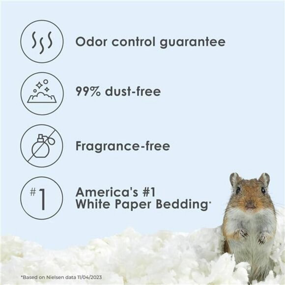 Kaytee Clean & Cozy White Paper Bedding Made for Small Animals 49.2 Liters Odor - Picture 2 of 7